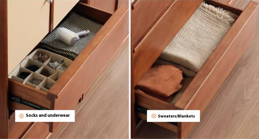 Oak Solid Wood Antique Style Wardrobe