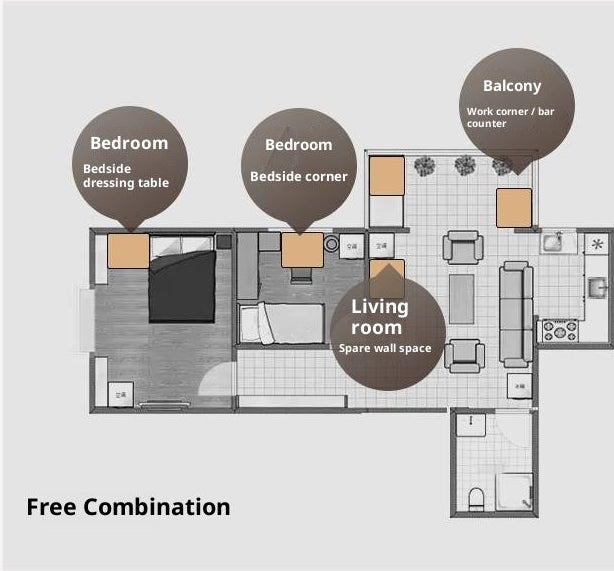 Oak, Solid Rubberwood Modern Minimalist Chest of Drawers