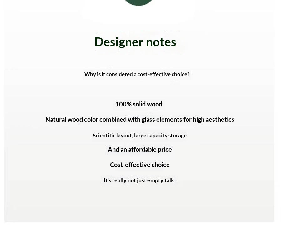 Oak Solid Wood TV Cabinet Modern