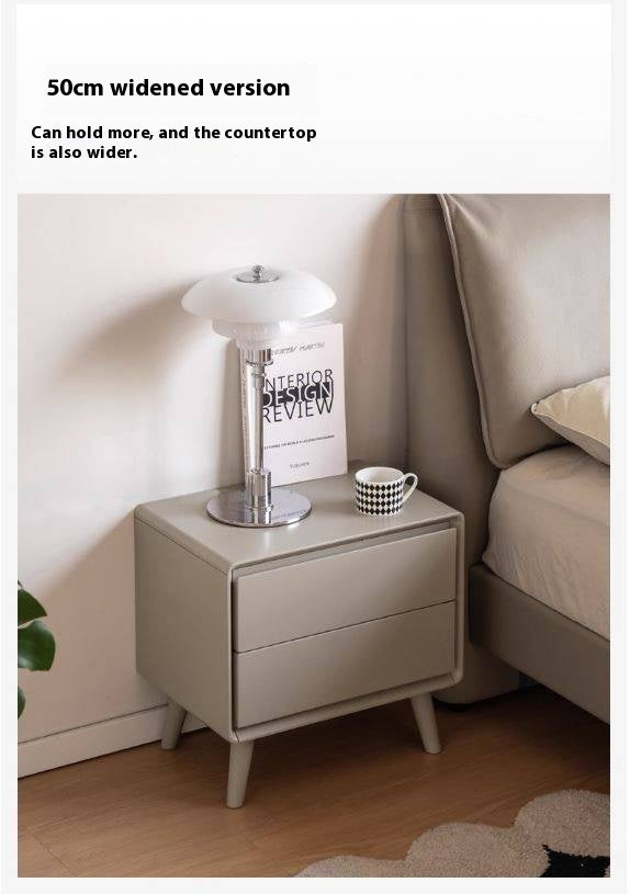 Poplar Solid Wood Modern Nightstand.
