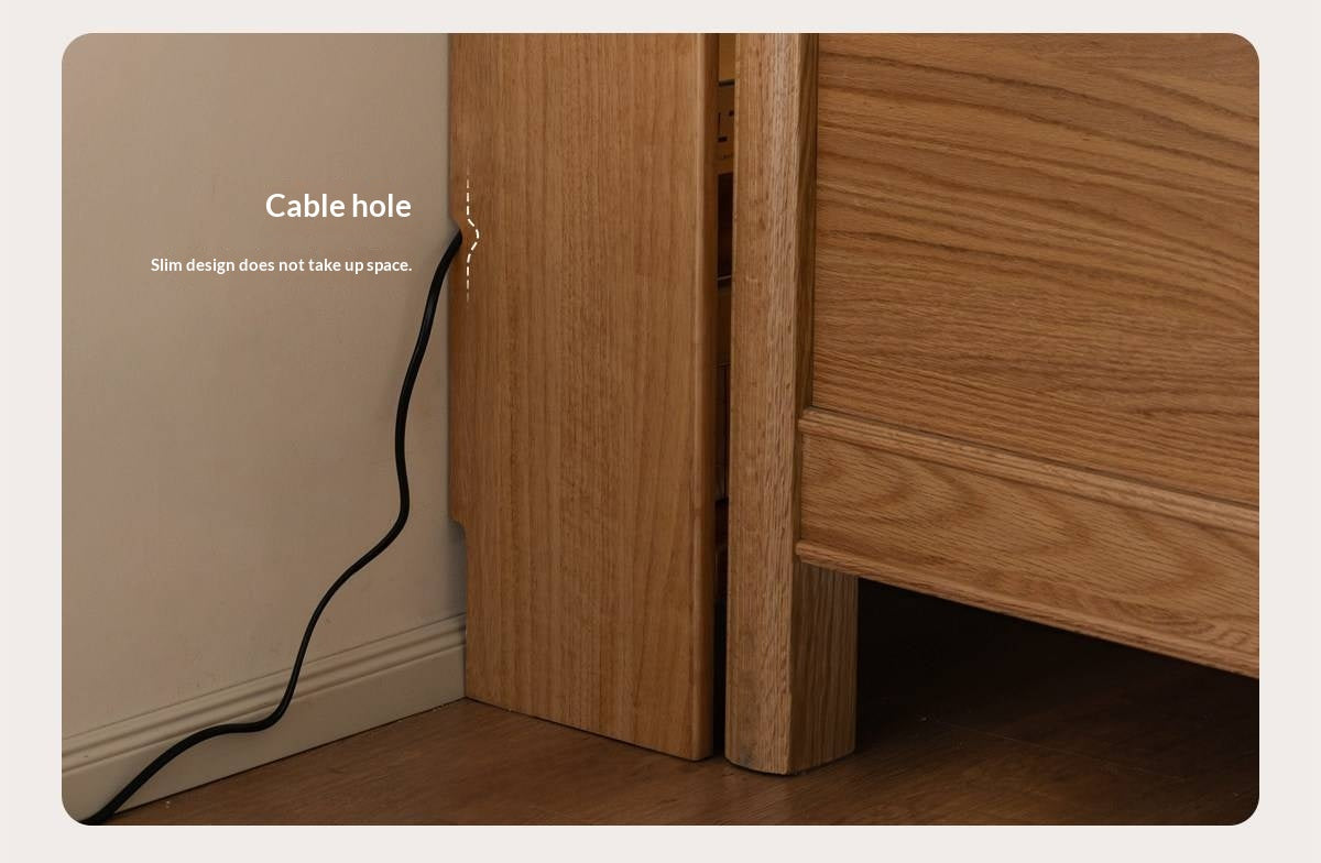 Solid RubberWood Sofa Back Console Table with Open Storage Shelves