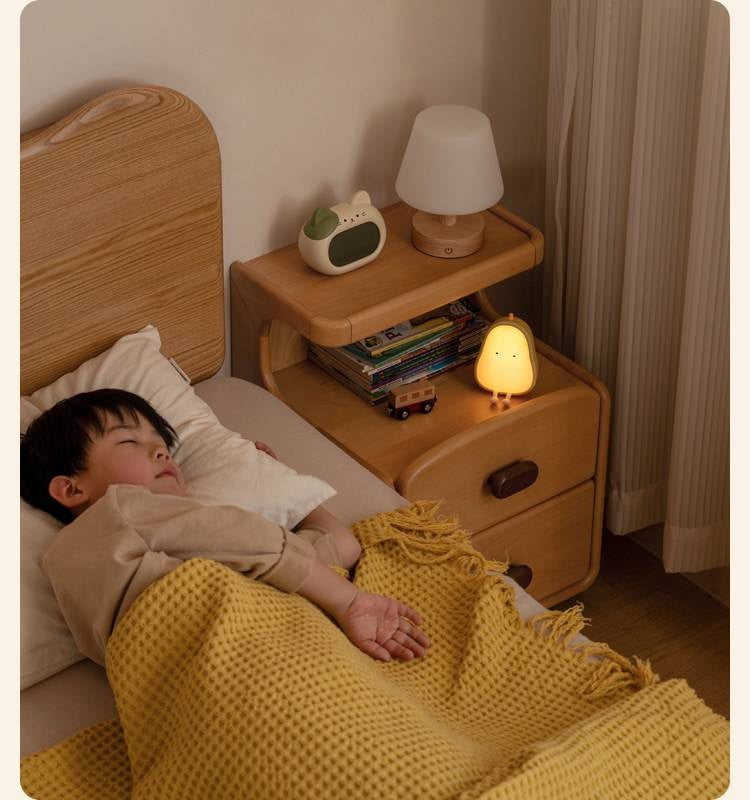 Beech Solid Wood Children's Nightstand Modern Minimalist