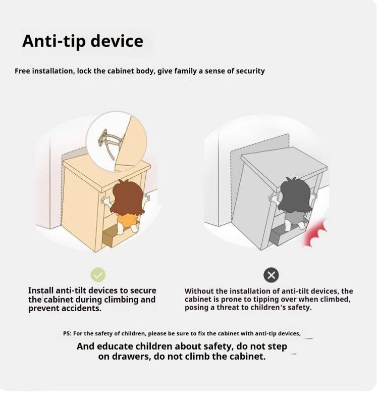 Oak, Beech Solid Wood, Solid Rubberwood Side Cabinet Nordic Style