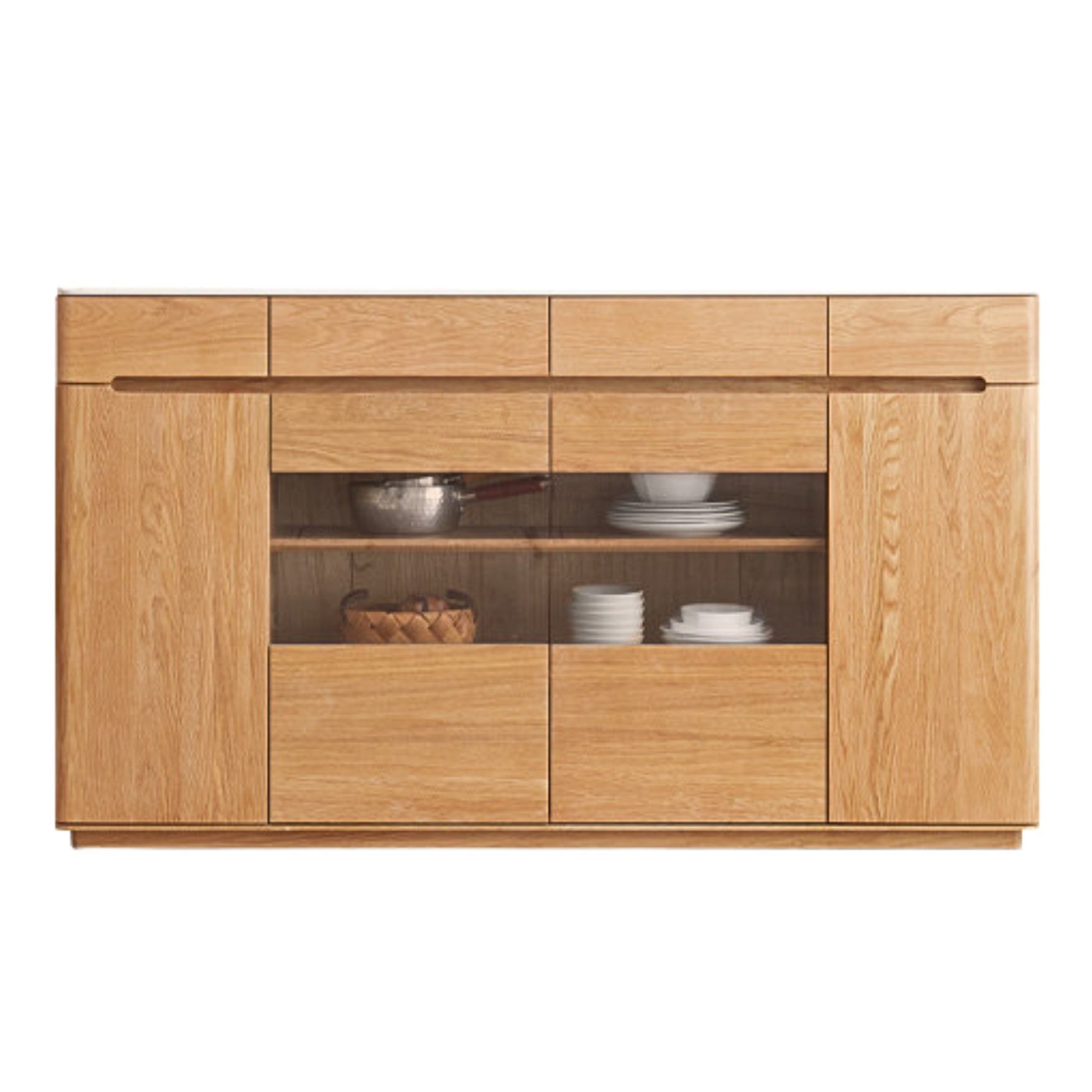 Oak solid wood Nordic dining sideboard,