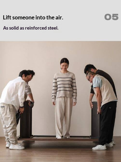 Oak Solid Wood Modern Cave Stone Rock Plate Dining Table