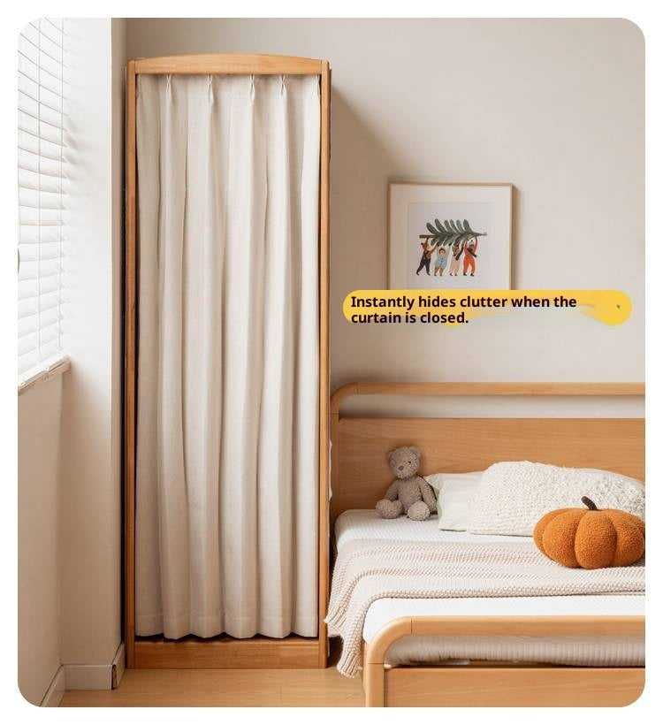 Birch Solid Wood Kids Wardrobe