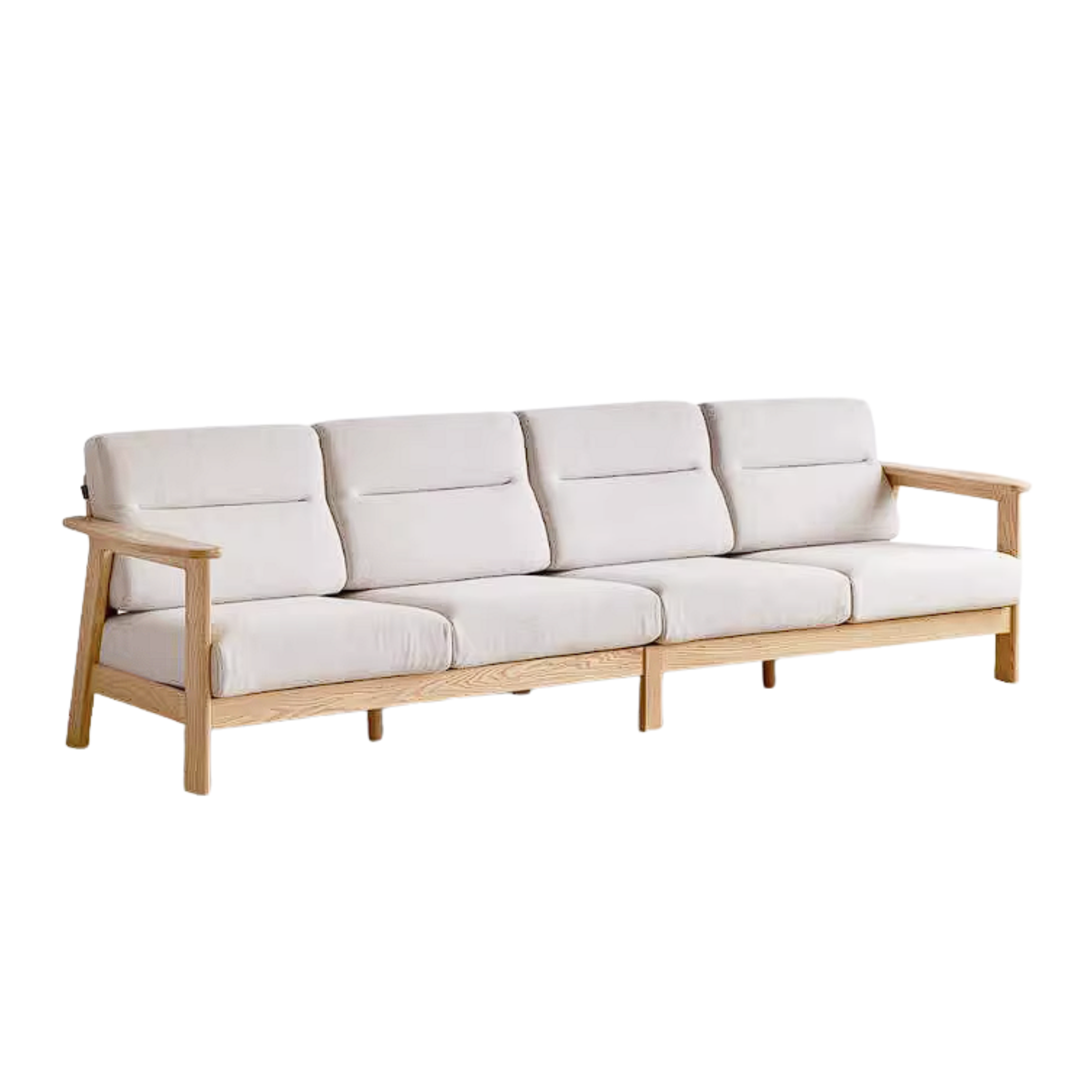 Ash Solid Wood Corner Sofa with Modern Casual Design