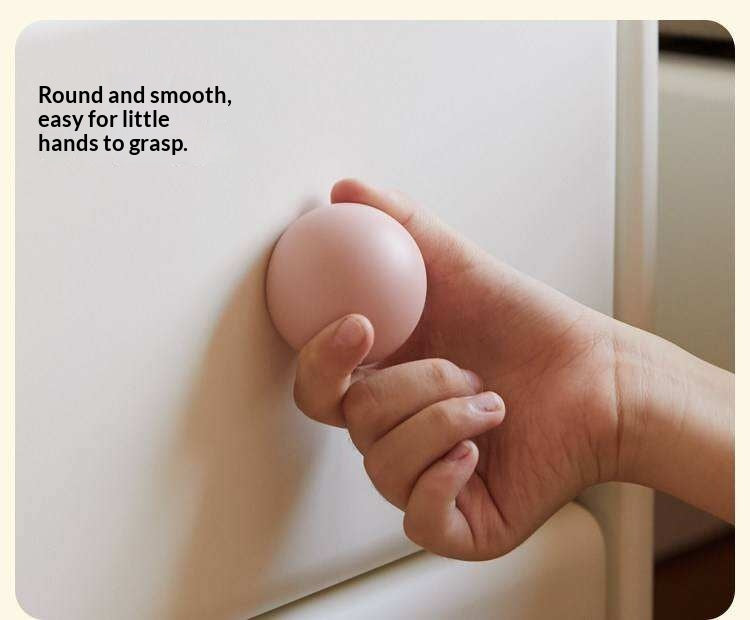 Solid Rubberwood, Beech Solid Wood Cream Style Ultra-narrow Children's Nightstand