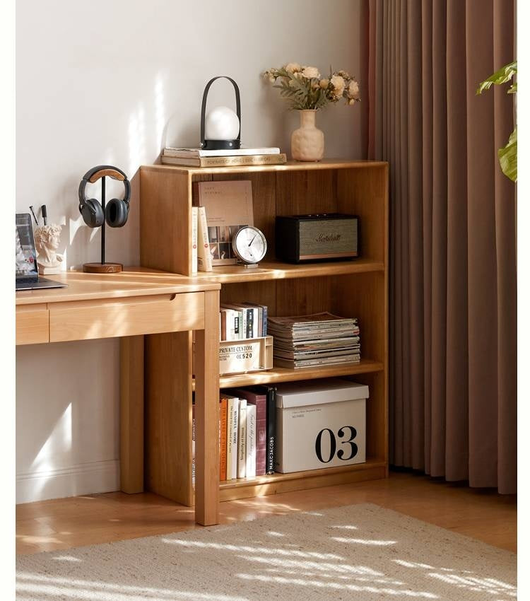 Solid Rubberwood Floor Standing Bookcase