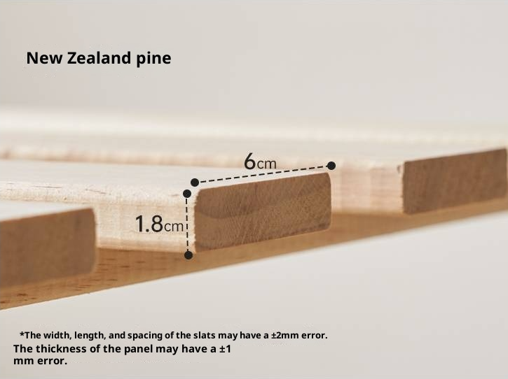 Oak Solid Wood Floating Platform Box Bed, Headboard-Free Bed with Light Modern Minimalist