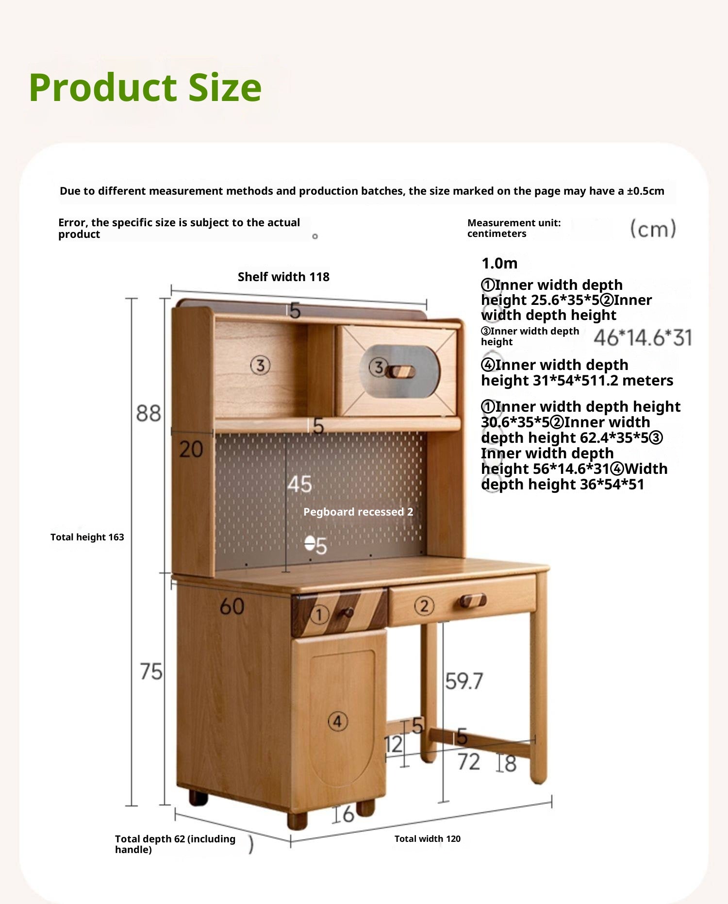 Beech Solid Wood Children s Learning Desk
