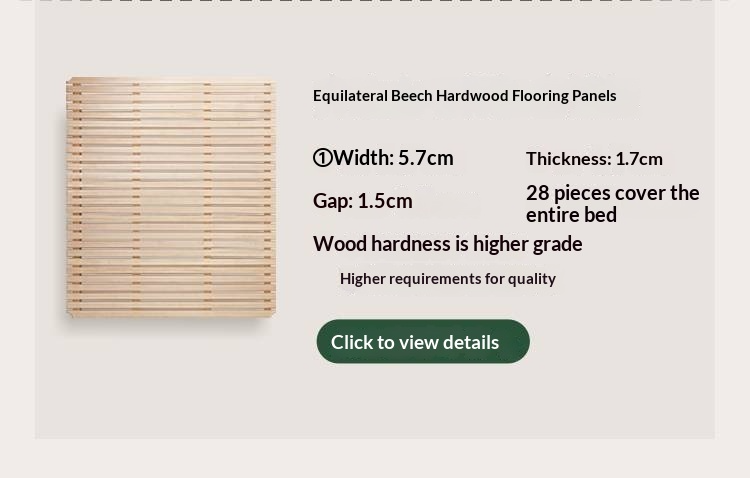 Oak Solid Wood Bed Modern Minimalist Large Bed