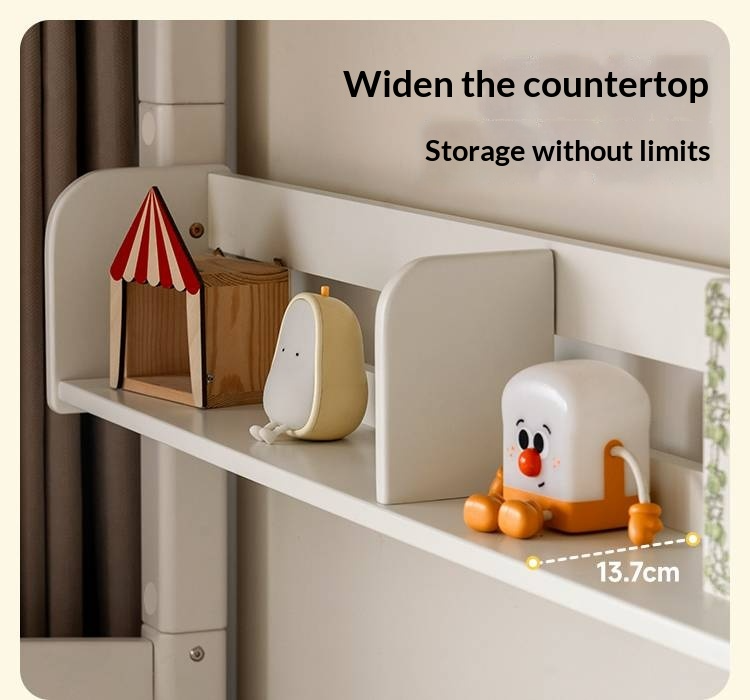 Rubberwood Solid Wood Children's Princess Storage Bunk Bed