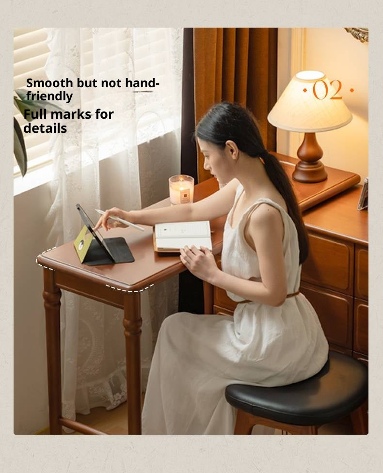 Poplar Solid Wood French Retro Style Dressing Table