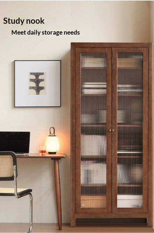 Solid Rubberwood Modern Bookcase