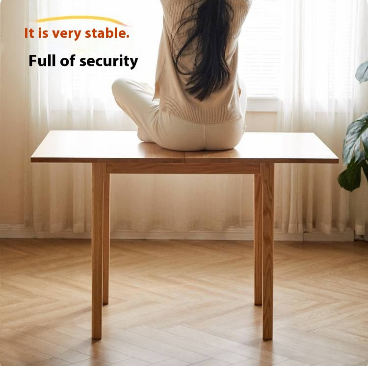 Oak Solid Wood Folding Dining Table