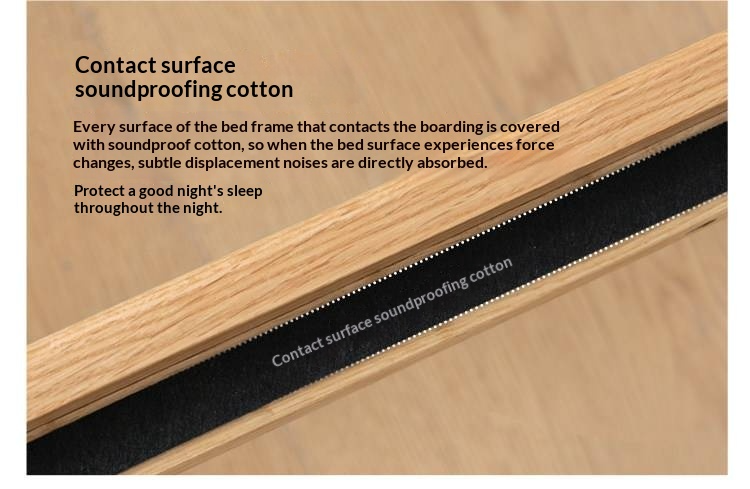 Oak Solid Wood Platform Bed, Headboard-Free Bed