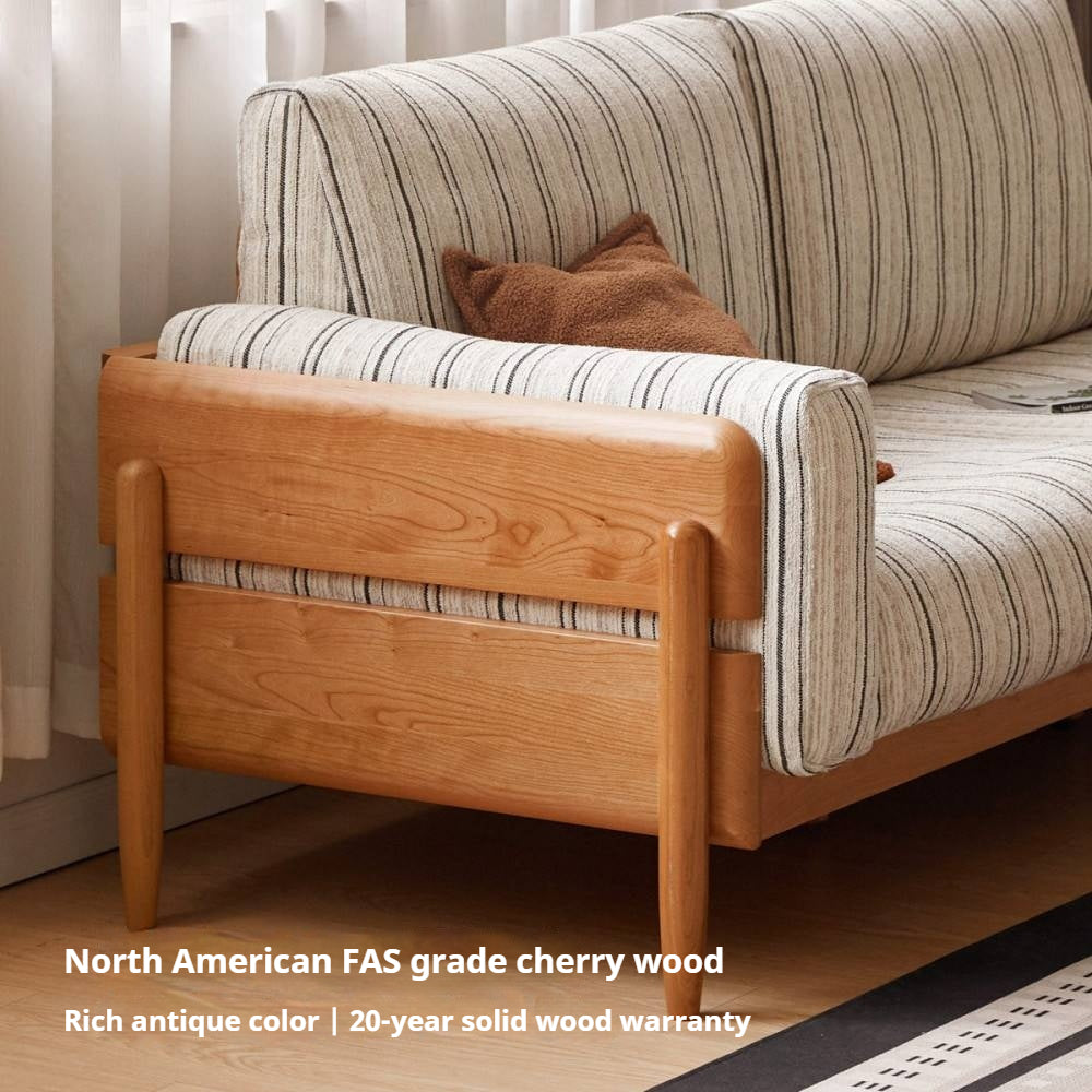 Cherry Solid Wood Sofa Living Room Antique