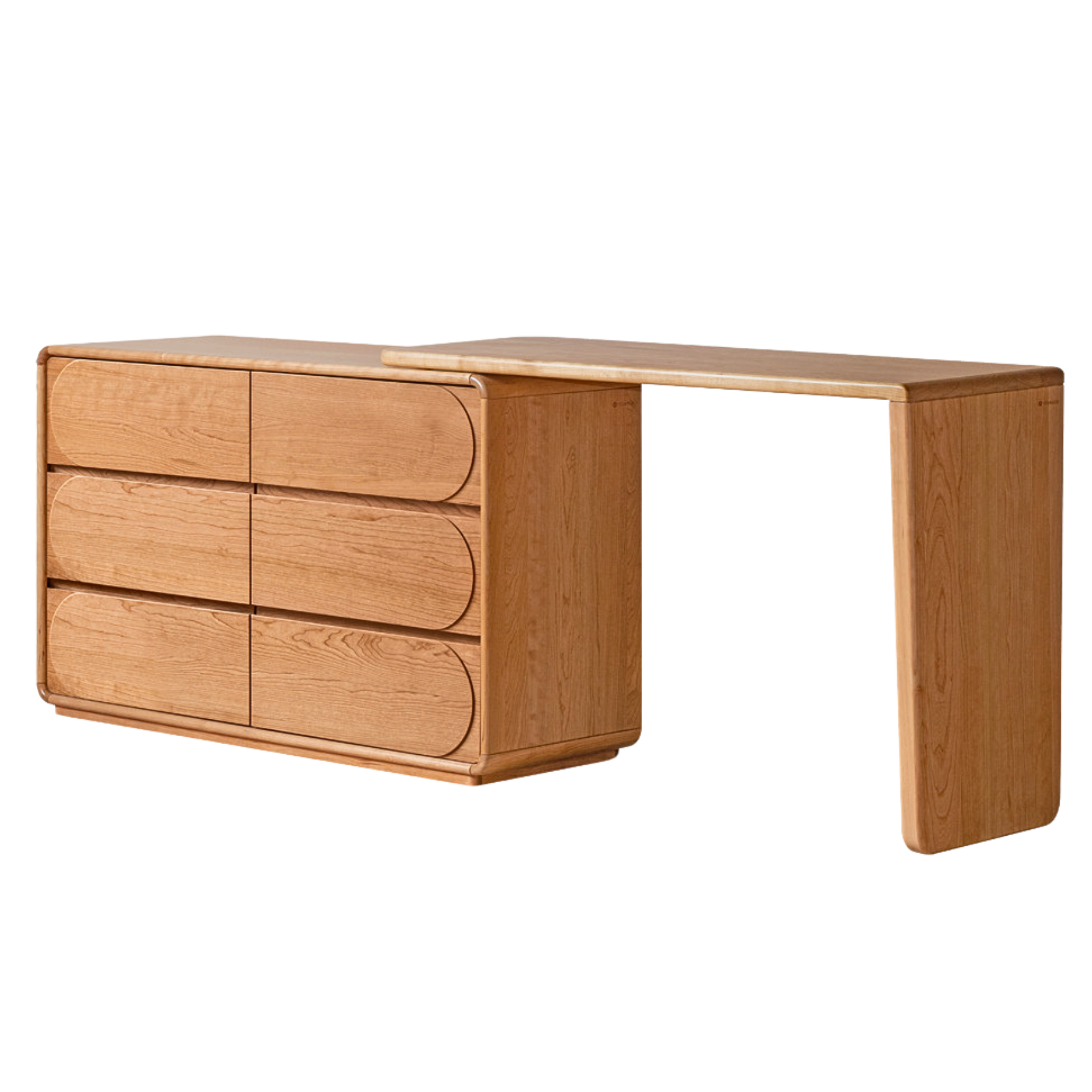 Cherry Solid Wood Retro Dressing Table