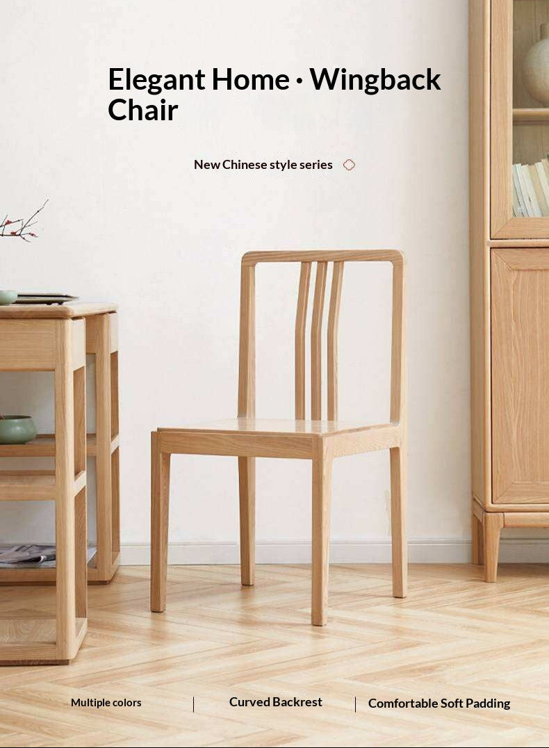 Set 4pcs Black Walnut, Ash Solid Wood Dining Chair