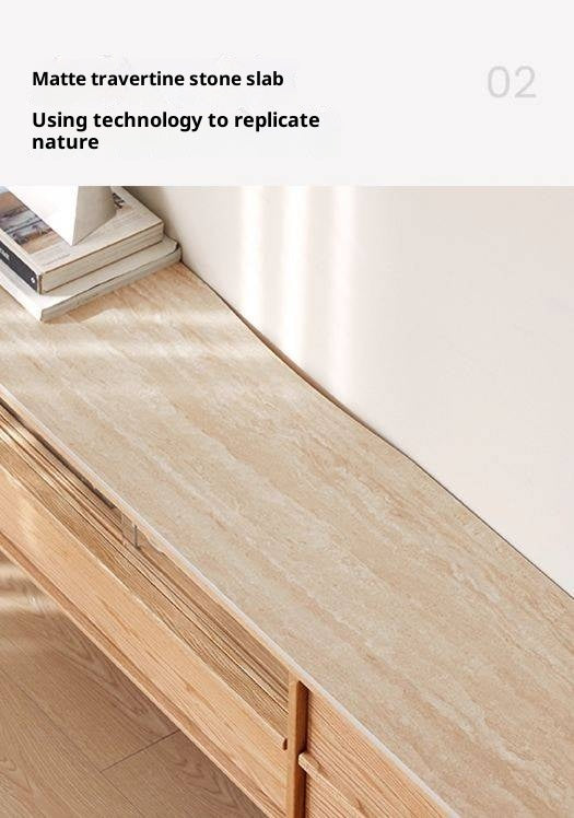 Oak Solid Wood Modern Minimalist TV Cabinet