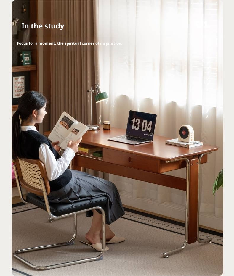 Poplar Solid Wood Bauhaus Style Office Desk