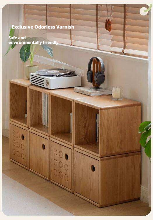 Oak, Cherry, Beech Solid Wood Free Combination Bookshelf