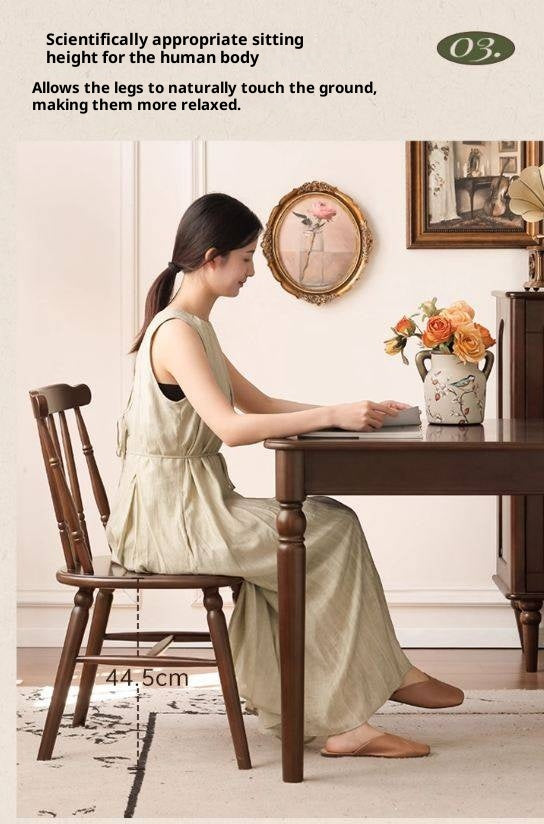 Set 4 pcs Beech, Black Walnut Solid Wood Dining Chair