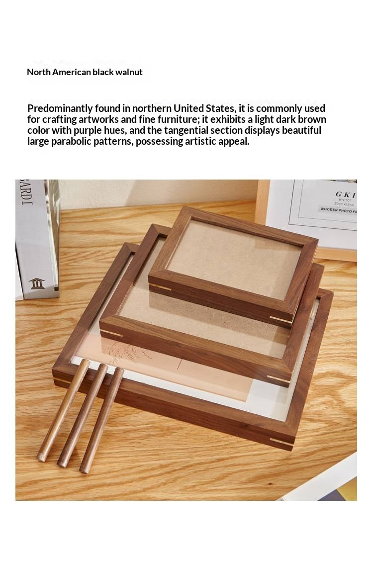 Beech, Black Walnut Solid Wood Nordic Freeze Frame Photo