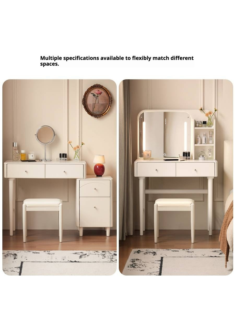 Solid Rubberwood Telescopic Multifunctional Dressing Table