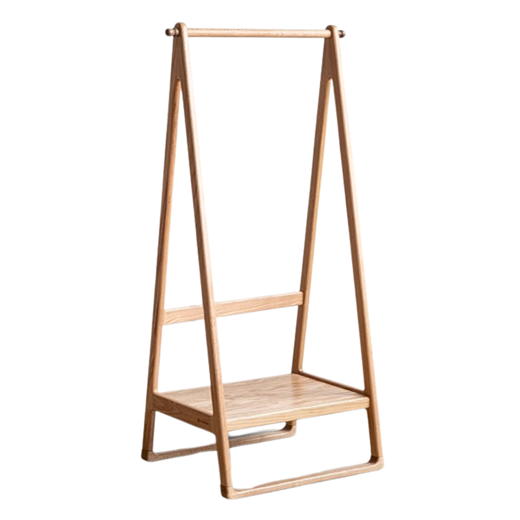 Oak solid wood clothes hangers rack: