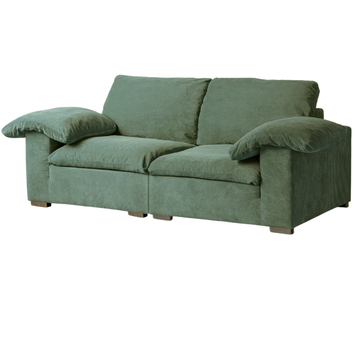 Fabric Corduroy Sofa Retro