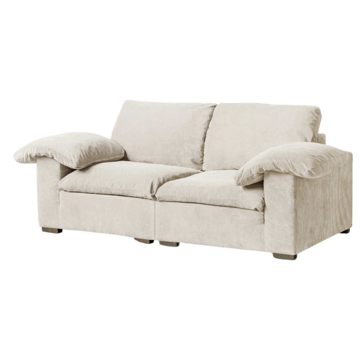 Fabric Corduroy Sofa Retro