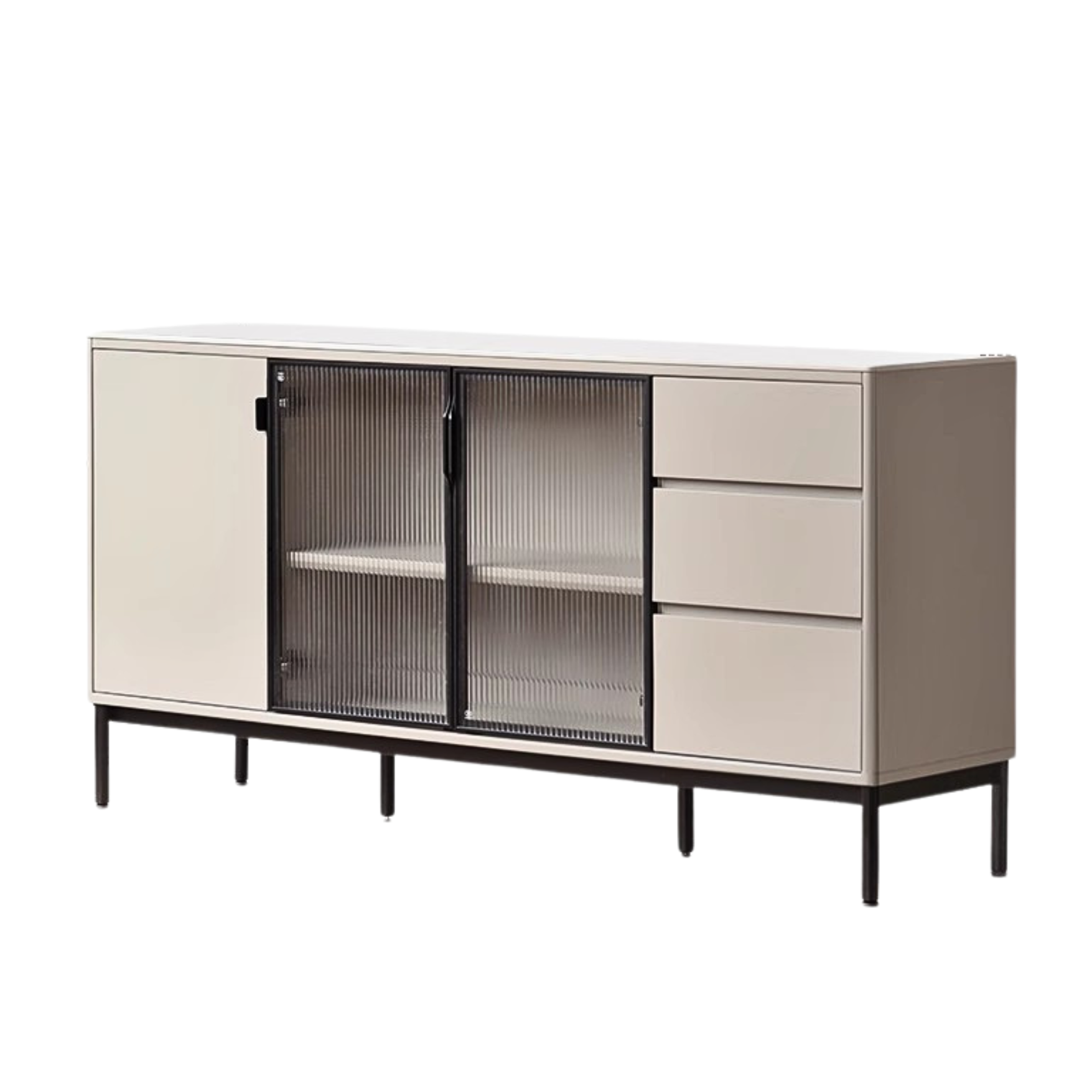 Poplar solid wood modern against the wall sideboard,