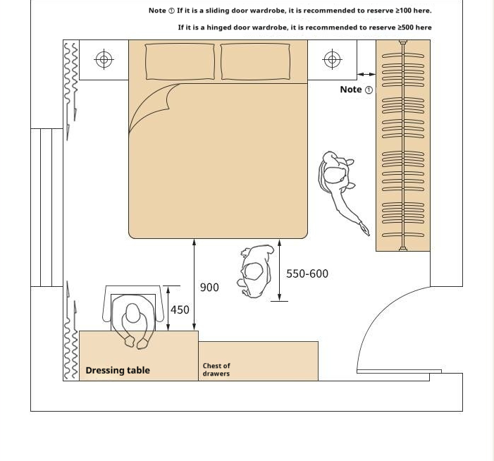 Cherry Solid Wood Fabric Soft Backrest Bed Modern Minimalist