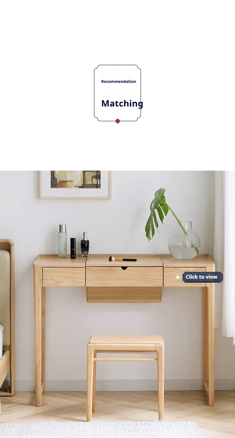Ash, Oak Solid Wood Modern Makeup Stool