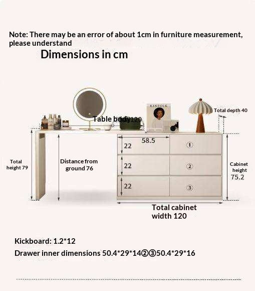 Tulipwood Solid Wood Makeup Table and Stretchable Vanity Table.