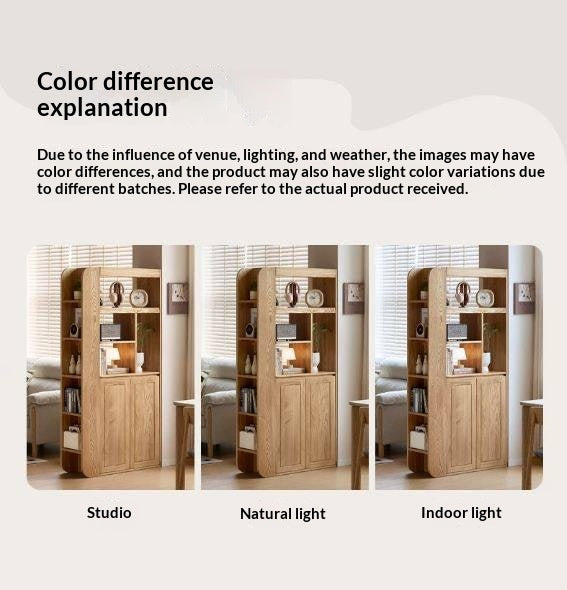 Ash Solid Wood Partition Cabinet