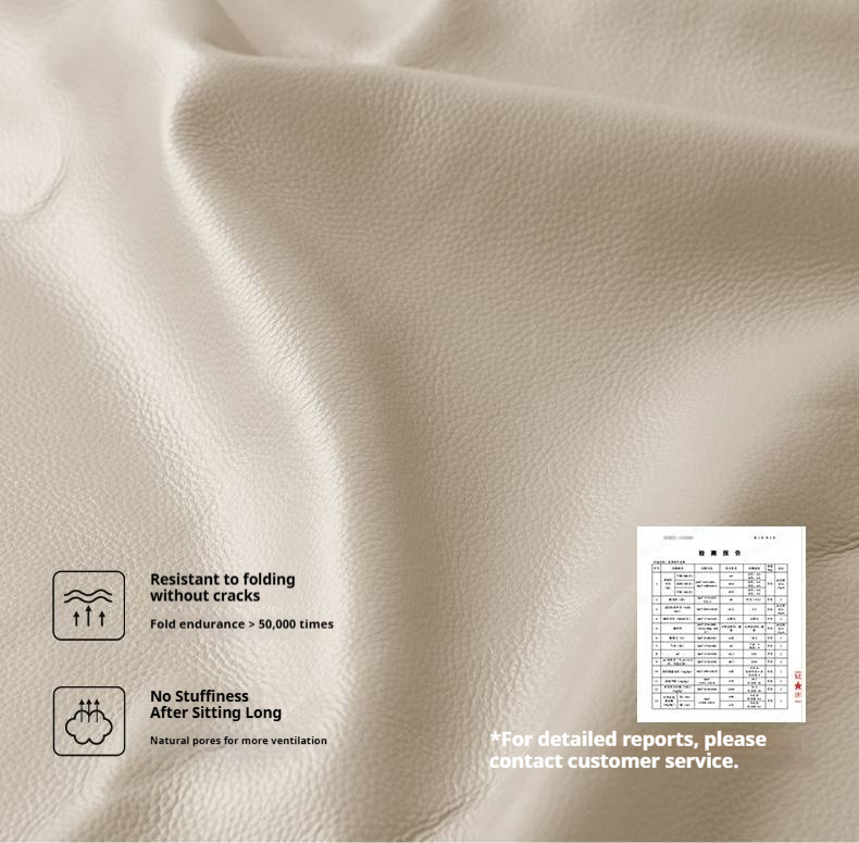 Genuine Leather Italian Light Luxury Soft Bed, White Cream Style