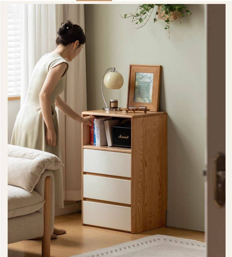 Oak Solid Wood Floor Side Cabinet