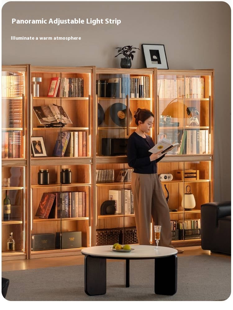 Oak Solid Wood Modern Bookcase