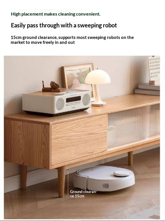 Oak Solid Wood TV Cabinet Modern