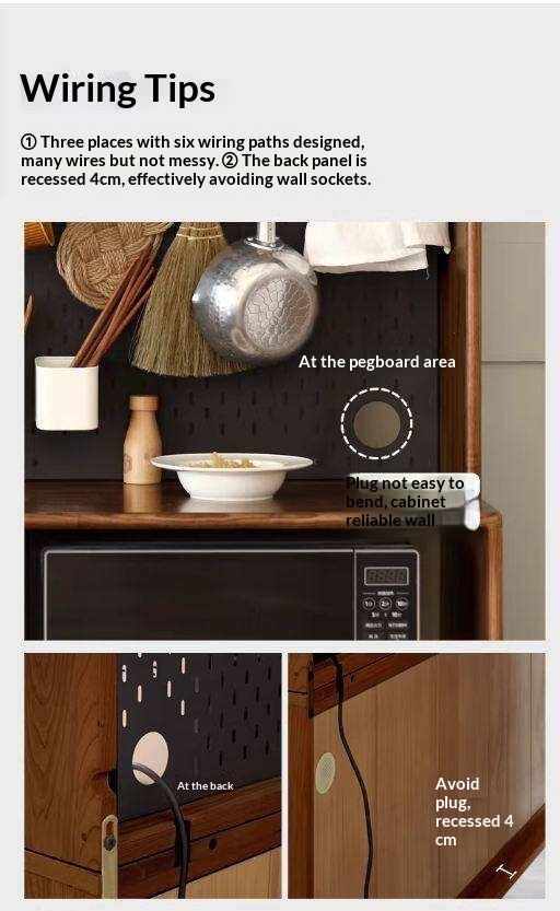 Ash Solid Wood Sideboard High Wine Cabinet Buffet