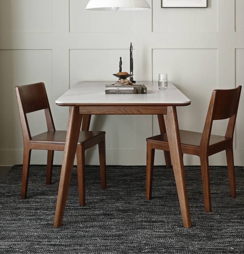 Ash, Black Walnut Solid Wood Slate Dining Table