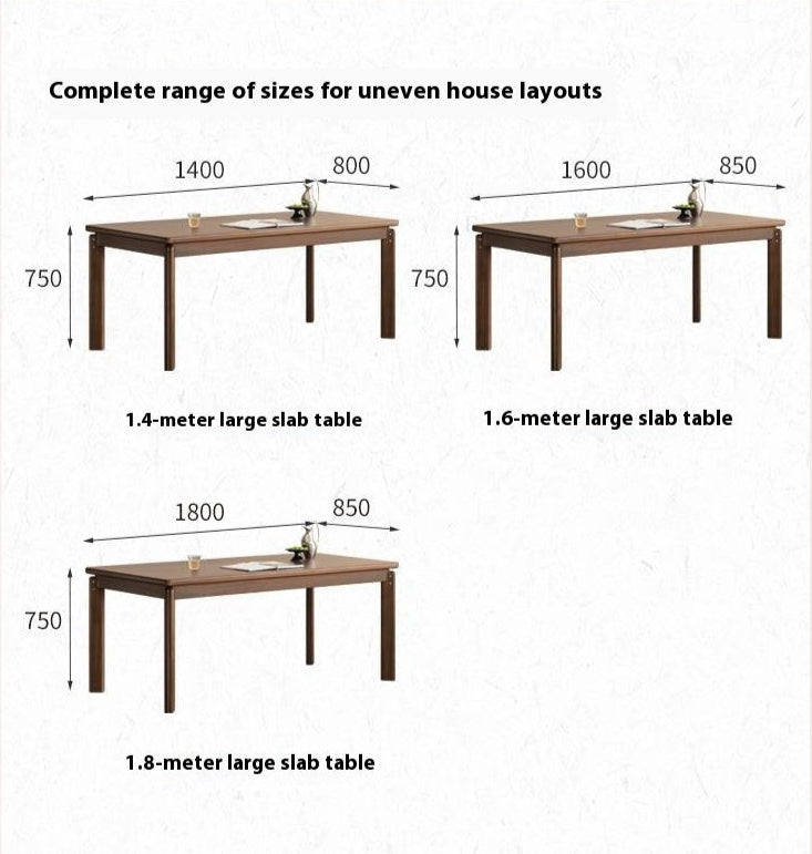 Black Walnut Solid Wood Retro Dining Table