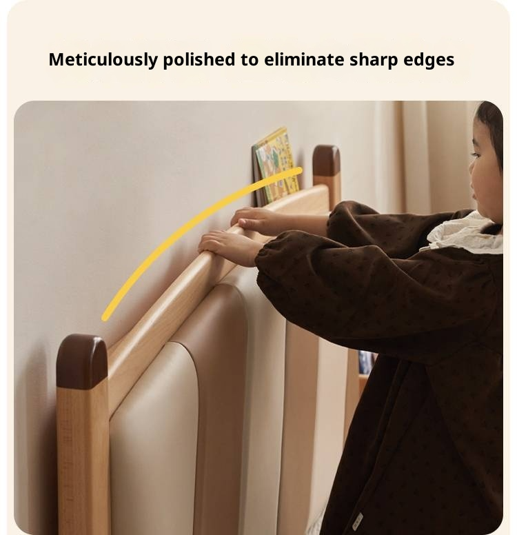 Beech Solid Wood Children's Modern Simple Single Bed