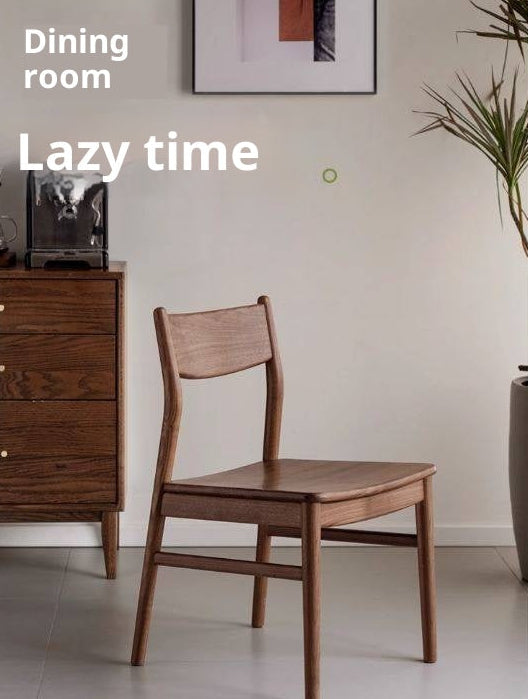 Set 4 Pcs Black, Walnut, Ash, Oak, Beech, Sandalwood Solid Wood Dining Chair