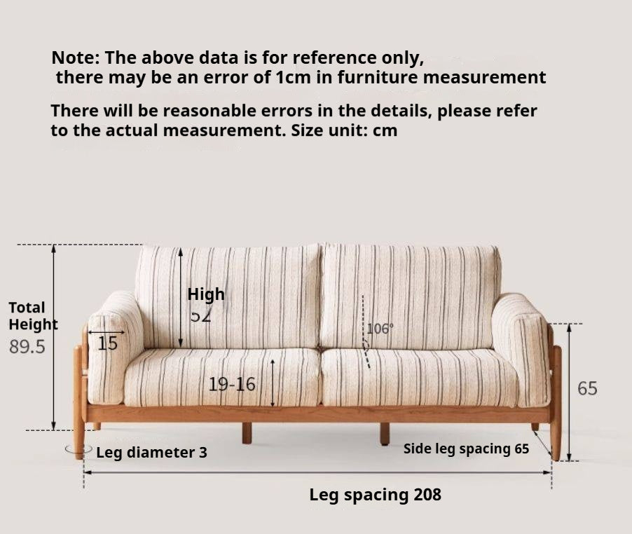 Cherry Solid Wood Sofa Living Room Antique