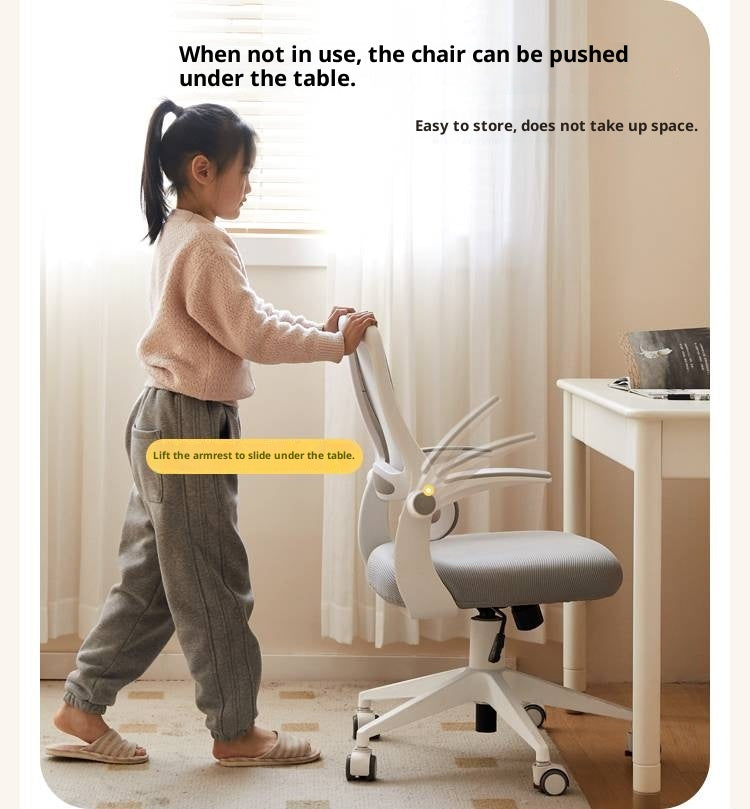 Children's Study Chair With Adjustable Backrest And Lifting Mechanism