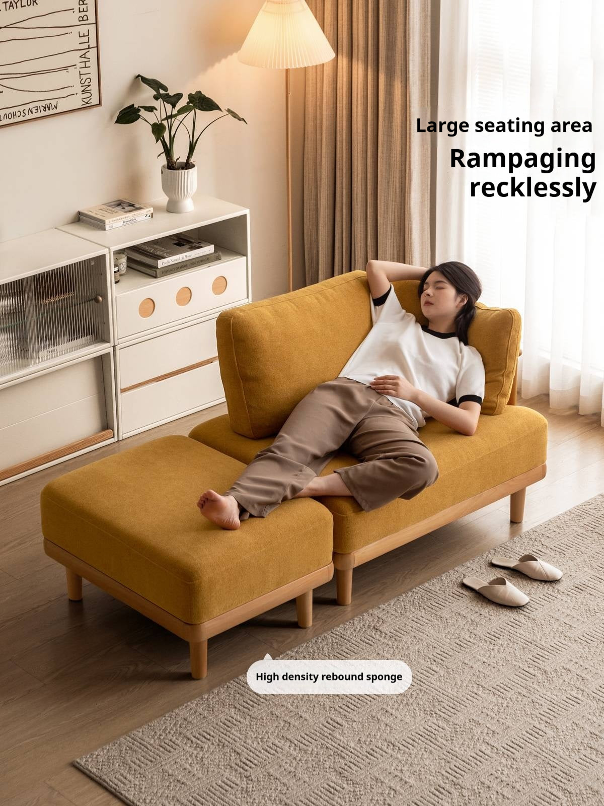 European Beech Wood Fabric Free Combination Sofa